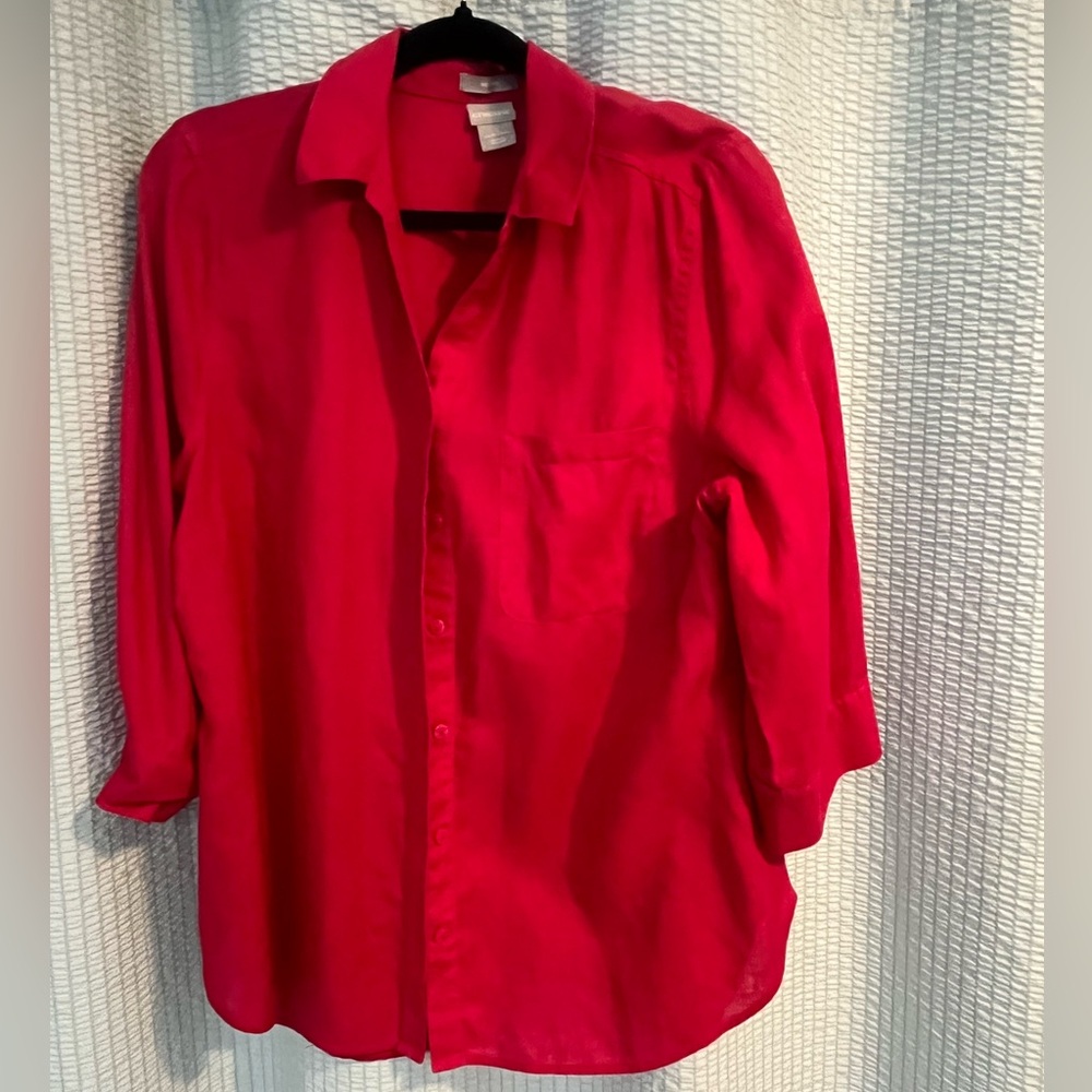 Chico's Bold Red Shirt